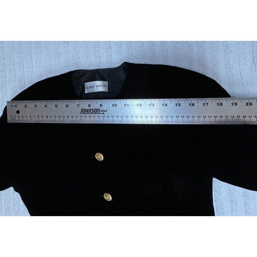 Vintage Albert Nipon Womens Size 6 Black Velvet B… - image 8